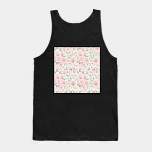 Bohemian Chic French Peonies Watercolor Tank Top